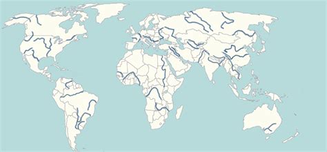 MAP Map With Rivers Of The World
